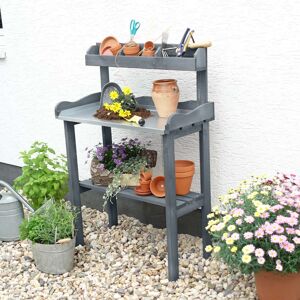Pflanztisch grau 38 x 130 x 84 cm