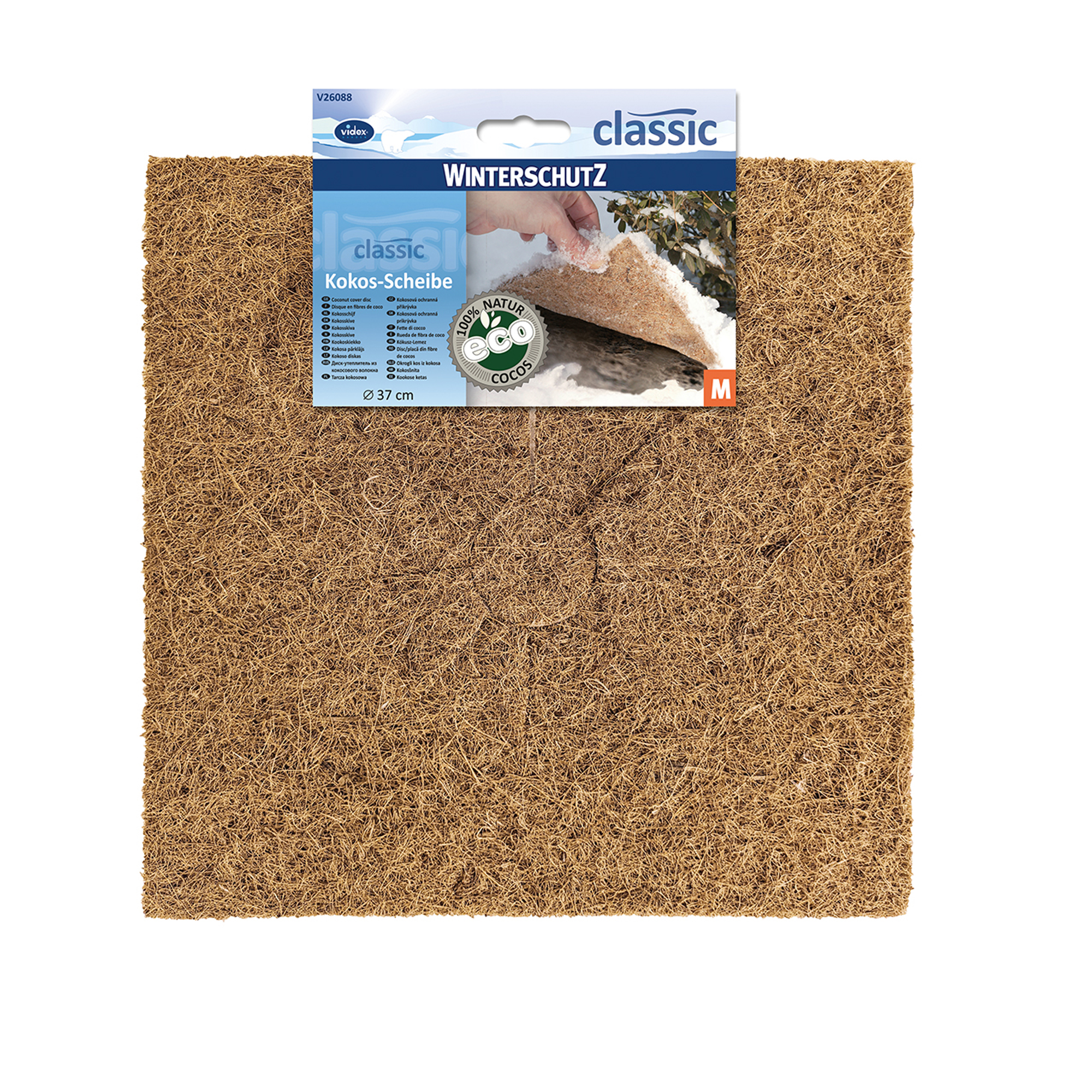 Winterschutzmatte 'CocoQuad Disc' Kokos 37 x 37 cm