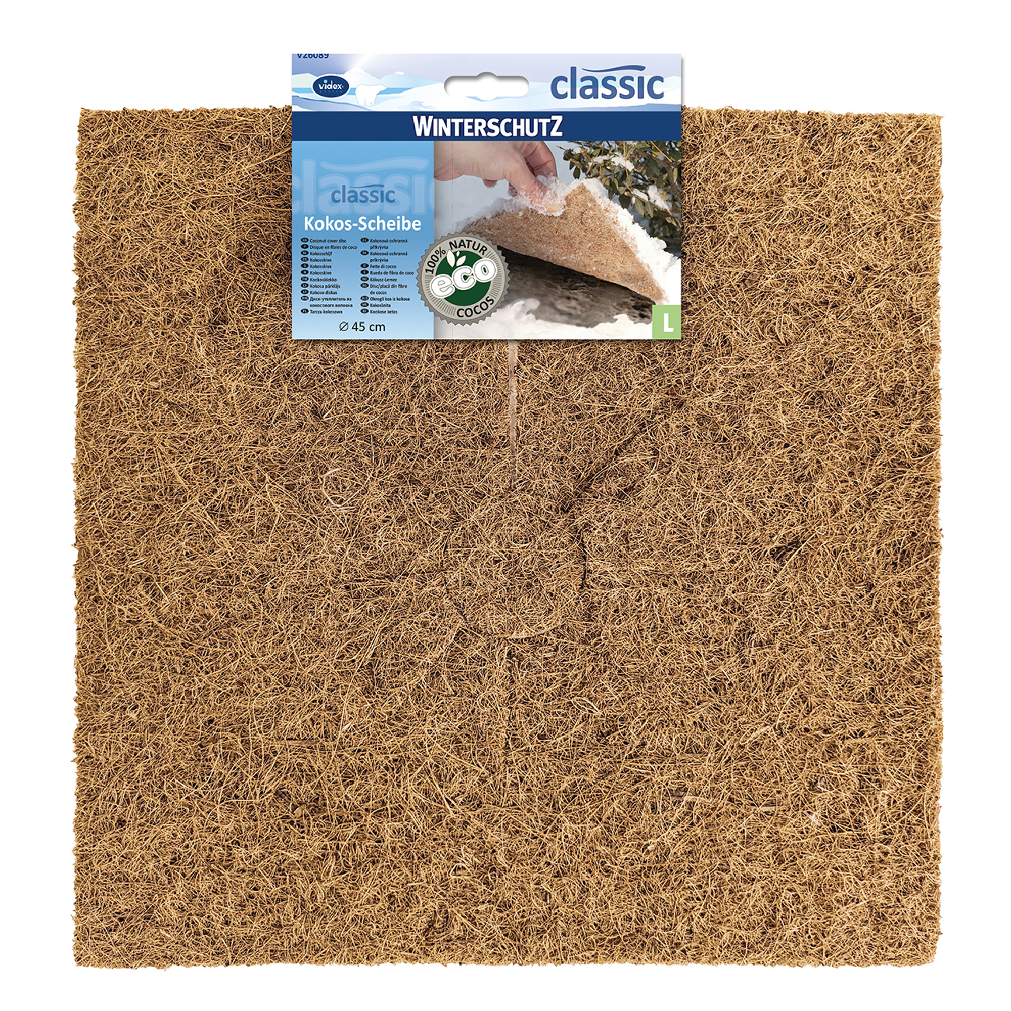 Winterschutzmatte 'CocoQuad Disc' Kokos 45 x 45 cm