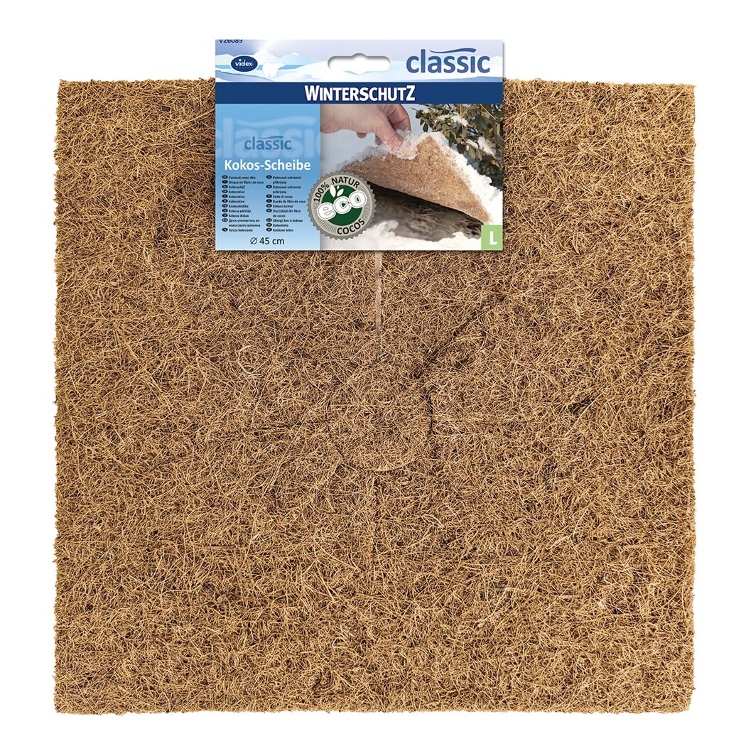 Winterschutzmatte 'CocoQuad Disc' Kokos 45 x 45 cm