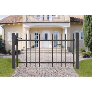 Einzeltor 'Residenz+' anthrazit inklusive Pfosten und Zubehör 160 x 90 cm