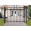 Schwarzes Metall Gartentor