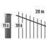 Zaunsystem-Set 'Residenz select Basel+' anthrazit für Hanglage 2000 x 120 cm