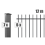 Zaunsystem-Set 'Residenz select Brienz+' anthrazit 1200 x 90 cm