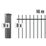 Zaunsystem-Set 'Residenz select Brienz+' anthrazit 1600 x 120 cm