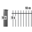 Zaunsystem-Set 'Residenz select Brienz+' anthrazit 1800 x 120 cm