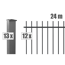 Zaunsystem-Set 'Residenz select Brienz+' anthrazit 2400 x 90 cm