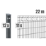 Doppelstabmattenzaun-Set 'Residenz standard Malaga' anthrazit 2200 x 100 cm
