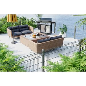 Doppelstabmattenzaun-Set 'Residenz standard Malaga' anthrazit 2200 x 120 cm