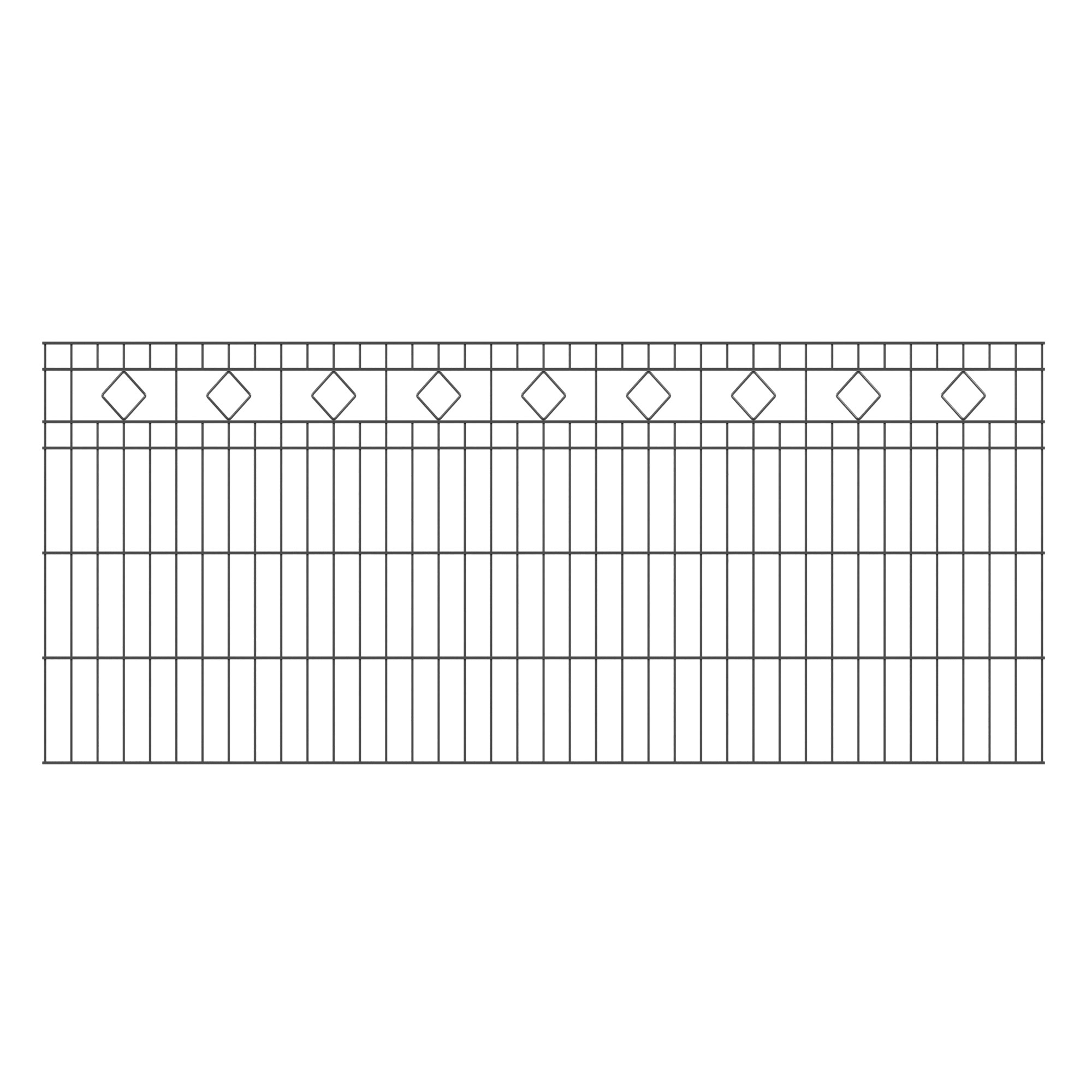 deutsche zauntechnik Doppelstabmattenzaun-Set 'Residenz standard Malaga' anthrazit 3000 x 80 cm  Stahl