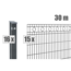 Doppelstabmattenzaun-Set 'Residenz standard Malaga' anthrazit 3000 x 100 cm