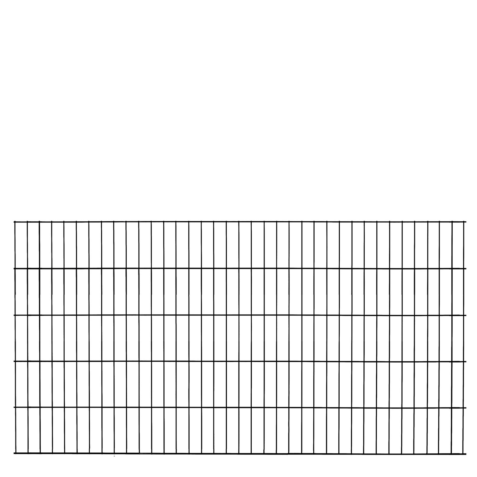 deutsche zauntechnik Doppelstabmattenzaun-Set ‚Pico S 2.0‘ anthrazit 200 x 100 cm  Stahl