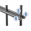 Doppelstabmattenzaun-Set 'Pico S 2.0' anthrazit 800 x 120 cm