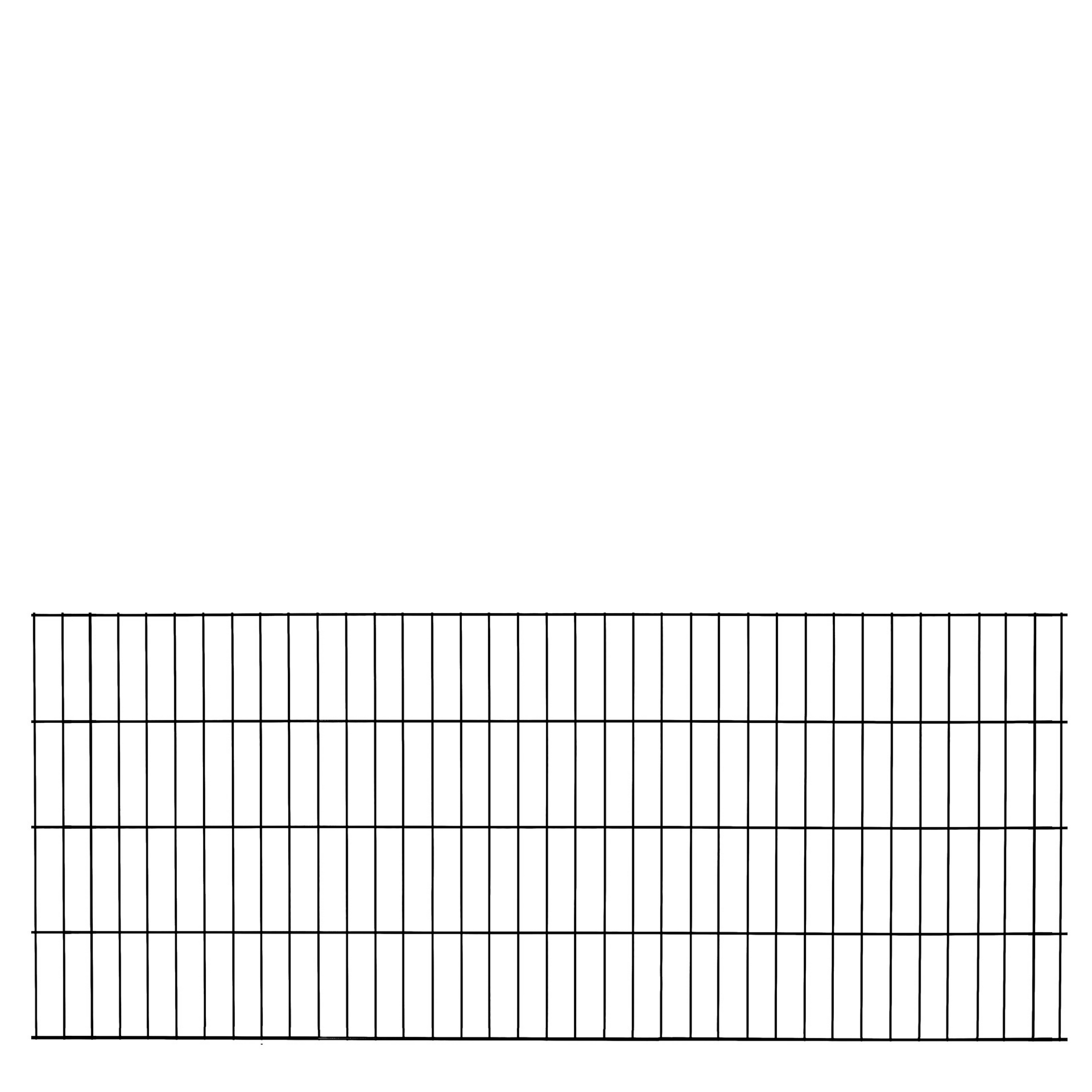 deutsche zauntechnik Doppelstabmattenzaun-Set 'Pico S 2.0' anthrazit 1200 x 80 cm  Stahl