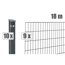 Doppelstabmattenzaun-Set 'Pico S 2.0' anthrazit 1800 x 120 cm