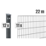 Doppelstabmattenzaun-Set 'Pico S 2.0' anthrazit 2200 x 100 cm