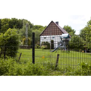 Doppelstabmattenzaun-Set 'Pico S 2.0' anthrazit 2800 x 120 cm