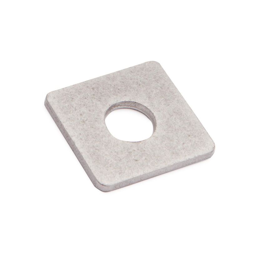 Metallische Viereckplatte mit Loch