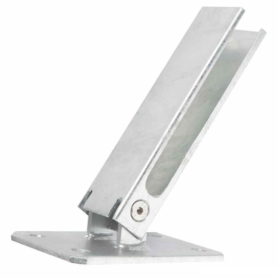Verstellbare Fußplatte aus Metall