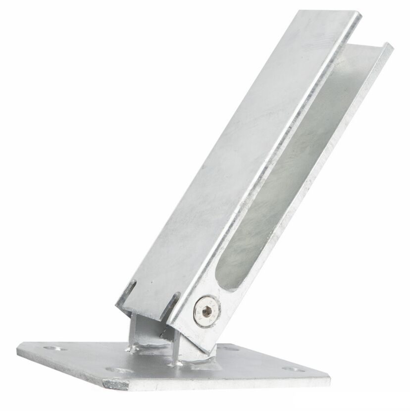 Verstellbare Fußplatte aus Metall