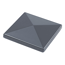 Torpfostenkappe Aluminium anthrazitgrau 80 x 80 mm