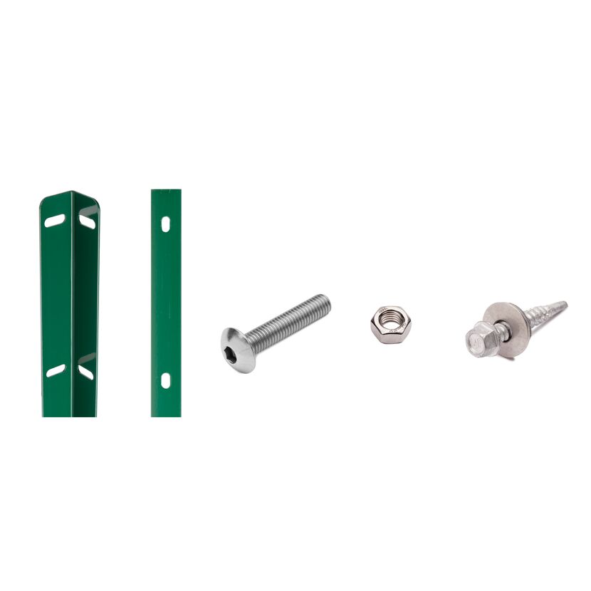 Metallteile und Schrauben