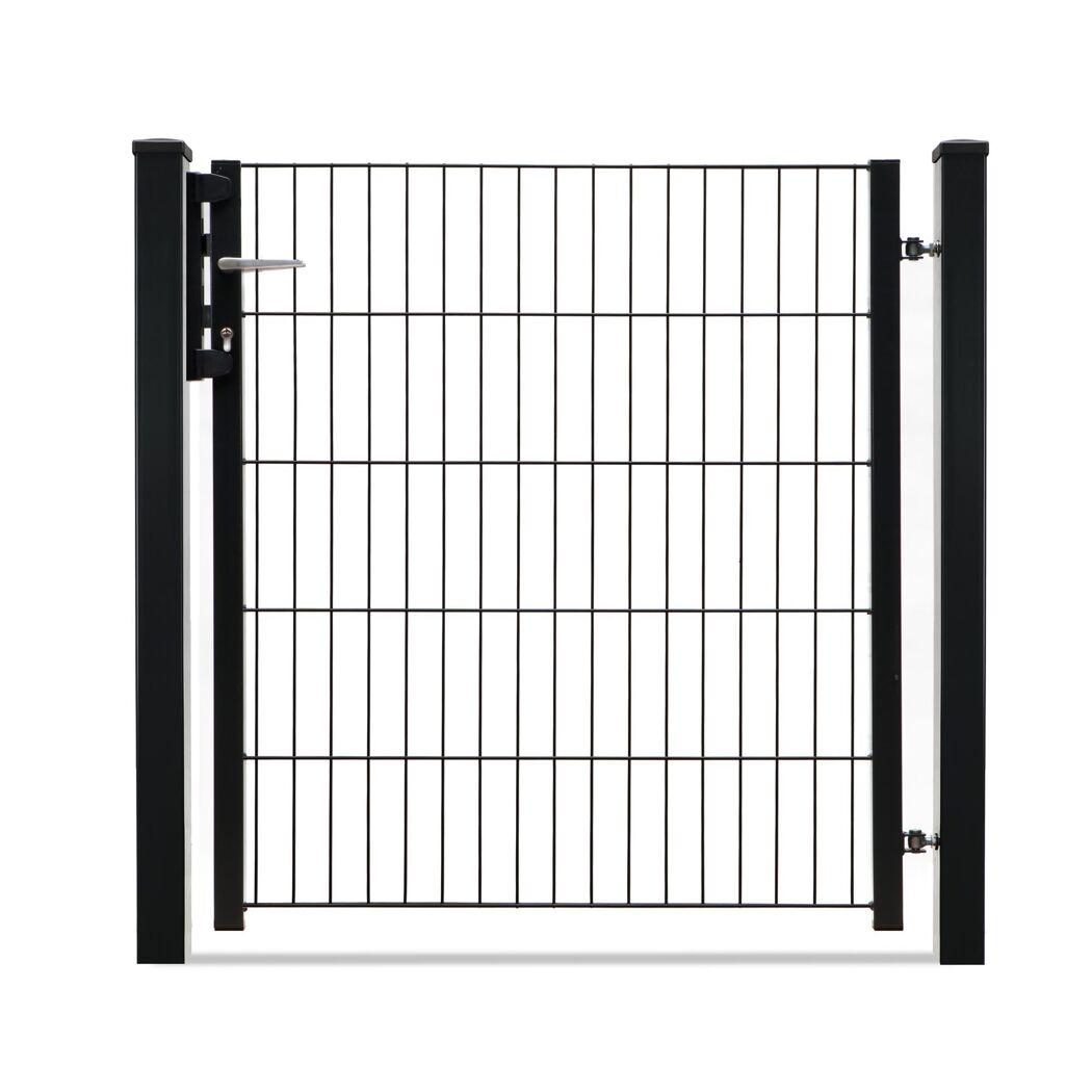 Schwarzes Metall Gartentor