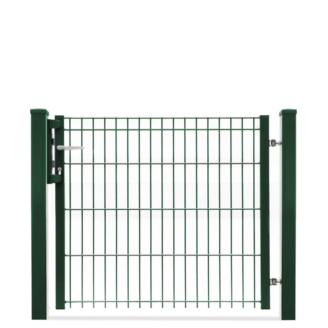 Grünes Metall Gartentor