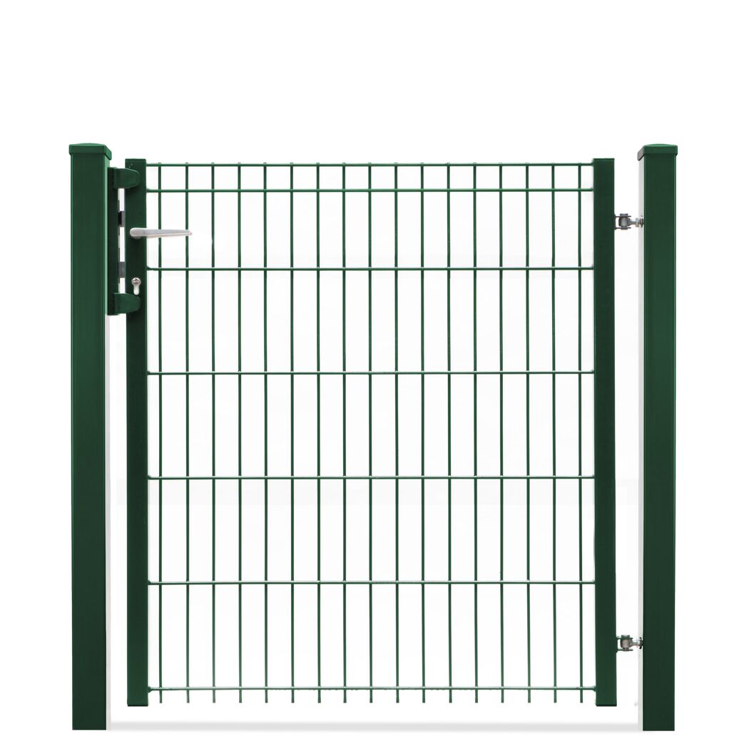 Grünes Metall Gartentor