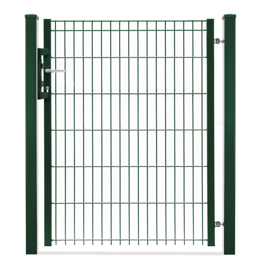 Grünes Metallgartentor