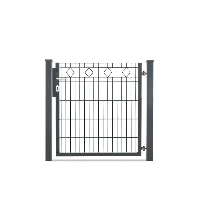 Schwarzes Metallgartentor