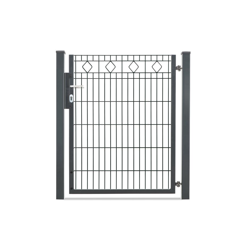 Schwarzes Metall Gartentor