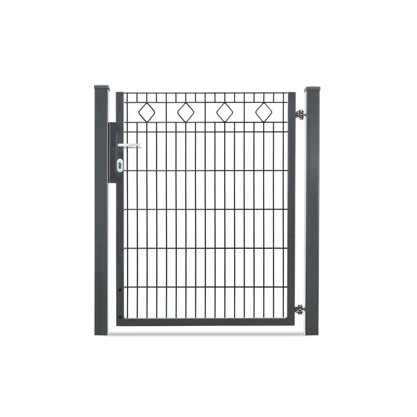 Schwarzes Metall Gartentor