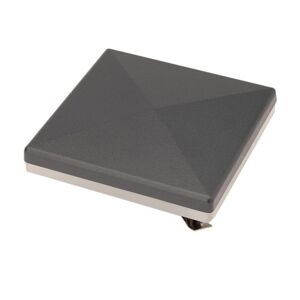 LED-Pfostenkappe anthrazit 2 Stück, für Torpfosten 8 x 8 cm