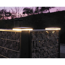 LED-Pfostenkappe anthrazit 3 Stück für Zaunpfosten 6 x 4 cm, inklusive Trafo