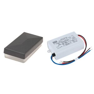 LED-Pfostenkappe anthrazit 8 Stück für Zaunpfosten 6 x 4 cm, inklusive Trafo
