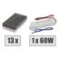 13 LED-Abdeckkappen und ein 60W-Trafo
