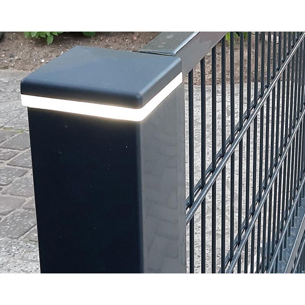Zaunpfosten mit LED-Beleuchtung
