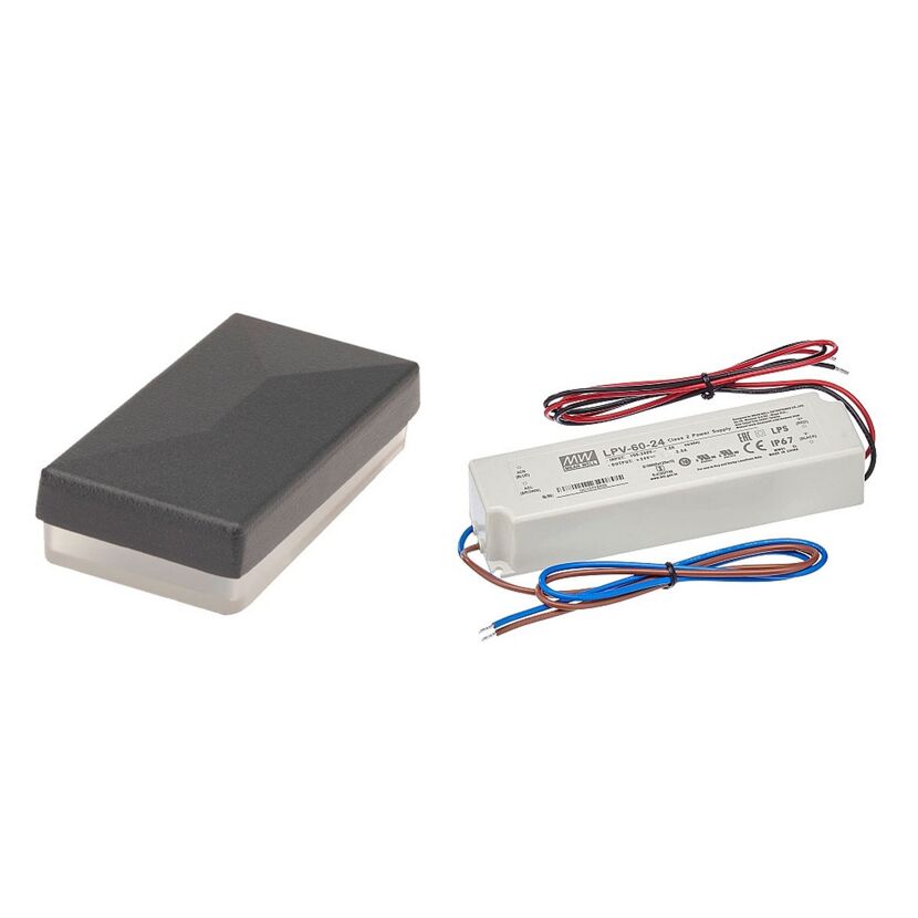 LED-Trafo und Abdeckung