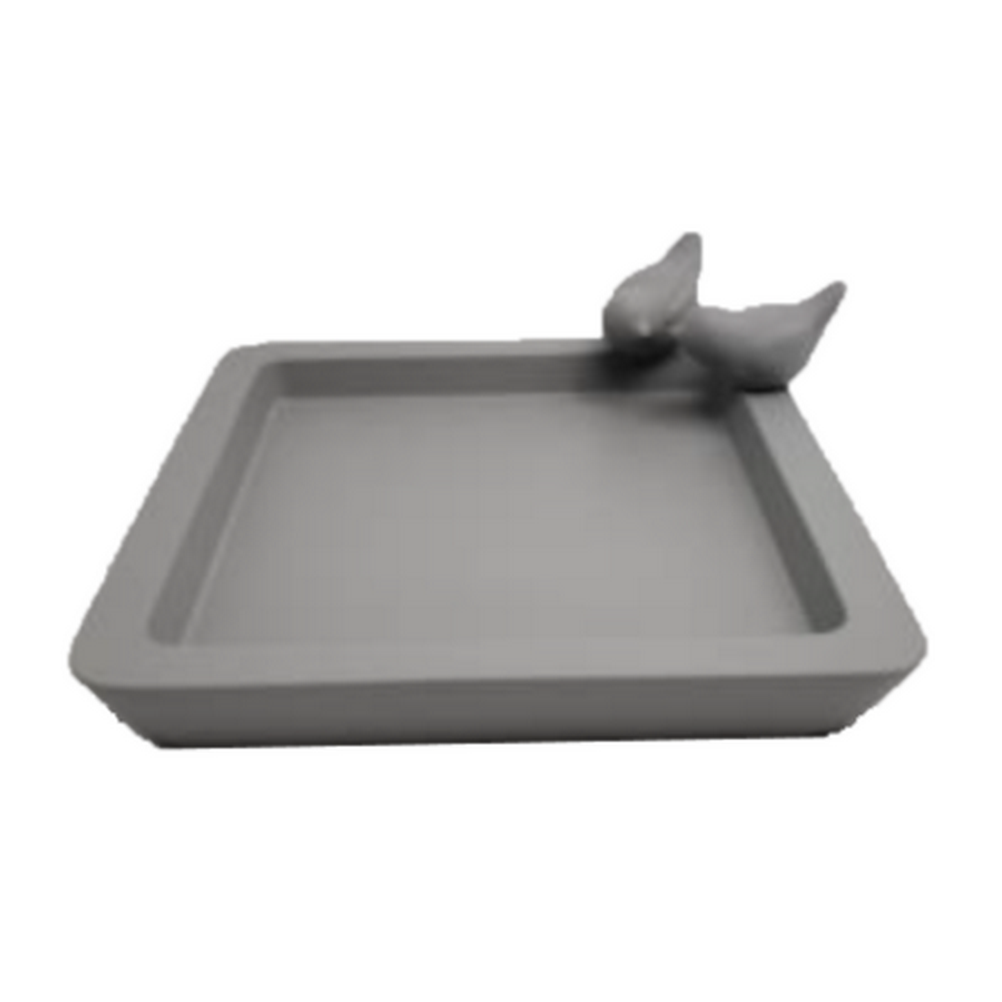 Vogeltränke Zement grau 30 x 30 x 4 cm