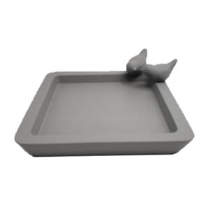 Vogeltränke Zement grau 30 x 30 x 4 cm