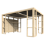Pergola 'Ambre 1P' naturbelassen 401 x 304 cm