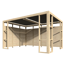 Pergola 'Ambre 2P' naturbelassen 401 x 304 cm