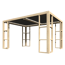 Pergola 'Ambre 2P' naturbelassen 401 x 304 cm