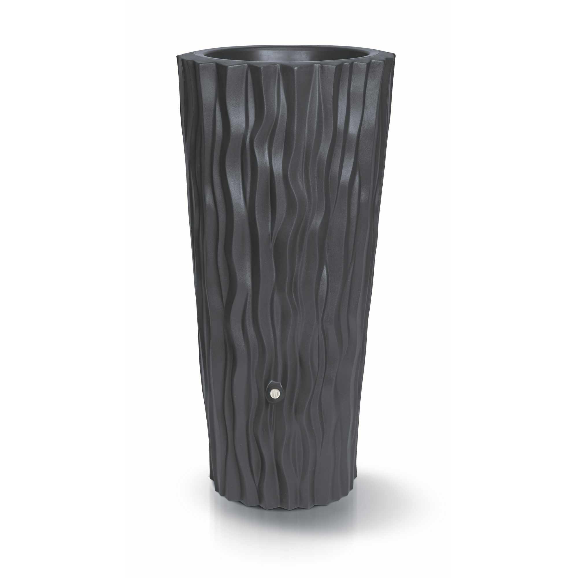 Regentonne 'Alana Flower' grau 160 l, mit Pflanzschale