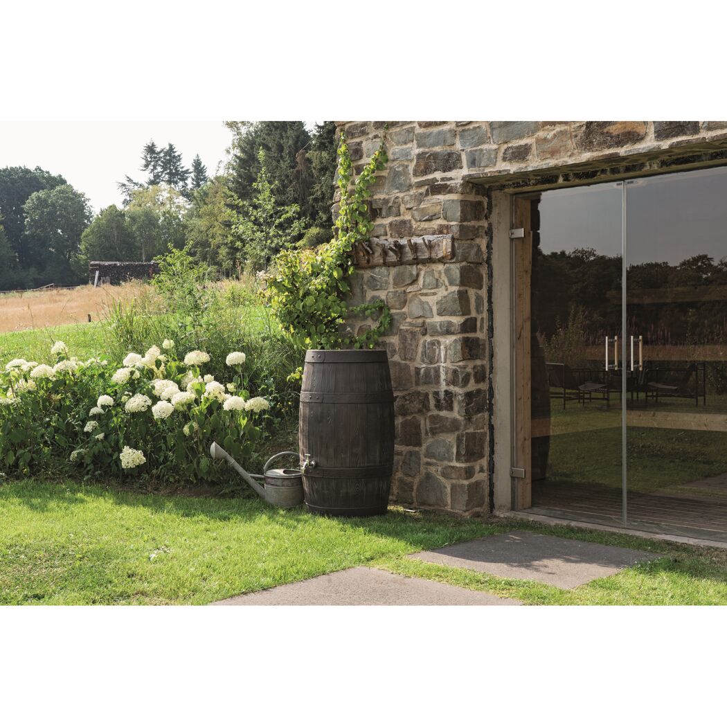 Regentonne 'Barrique' dunkelbraun 250 l