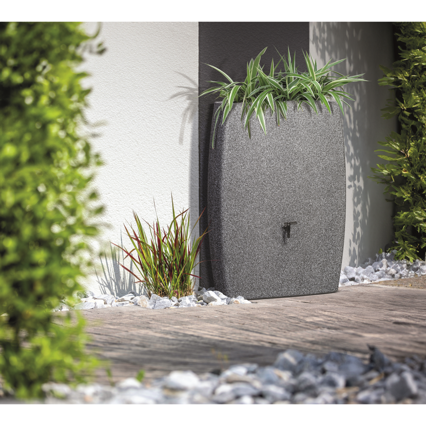 Regenspeicher bepflanzbar 'Boxy' granitgrau 270 l