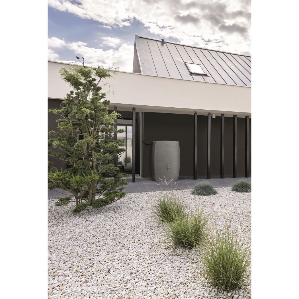 Regenspeicher bepflanzbar 'Boxy' granitgrau 720 l