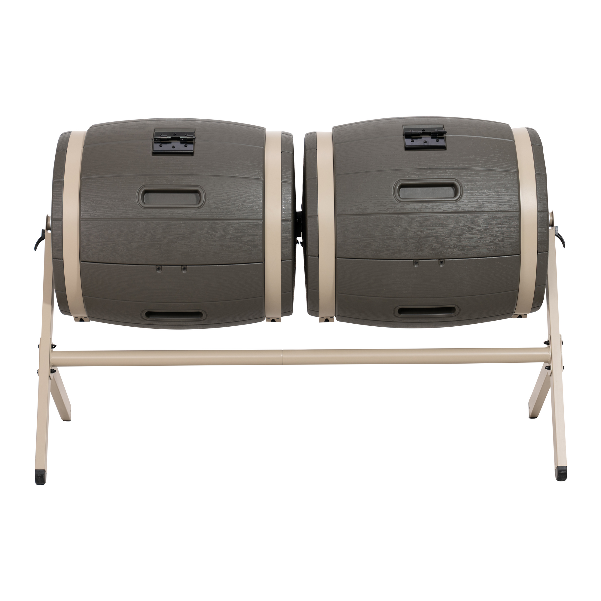 Doppelkomposter 'Doppelfass' schwarz 160 x 110 x 79 cm 380 l