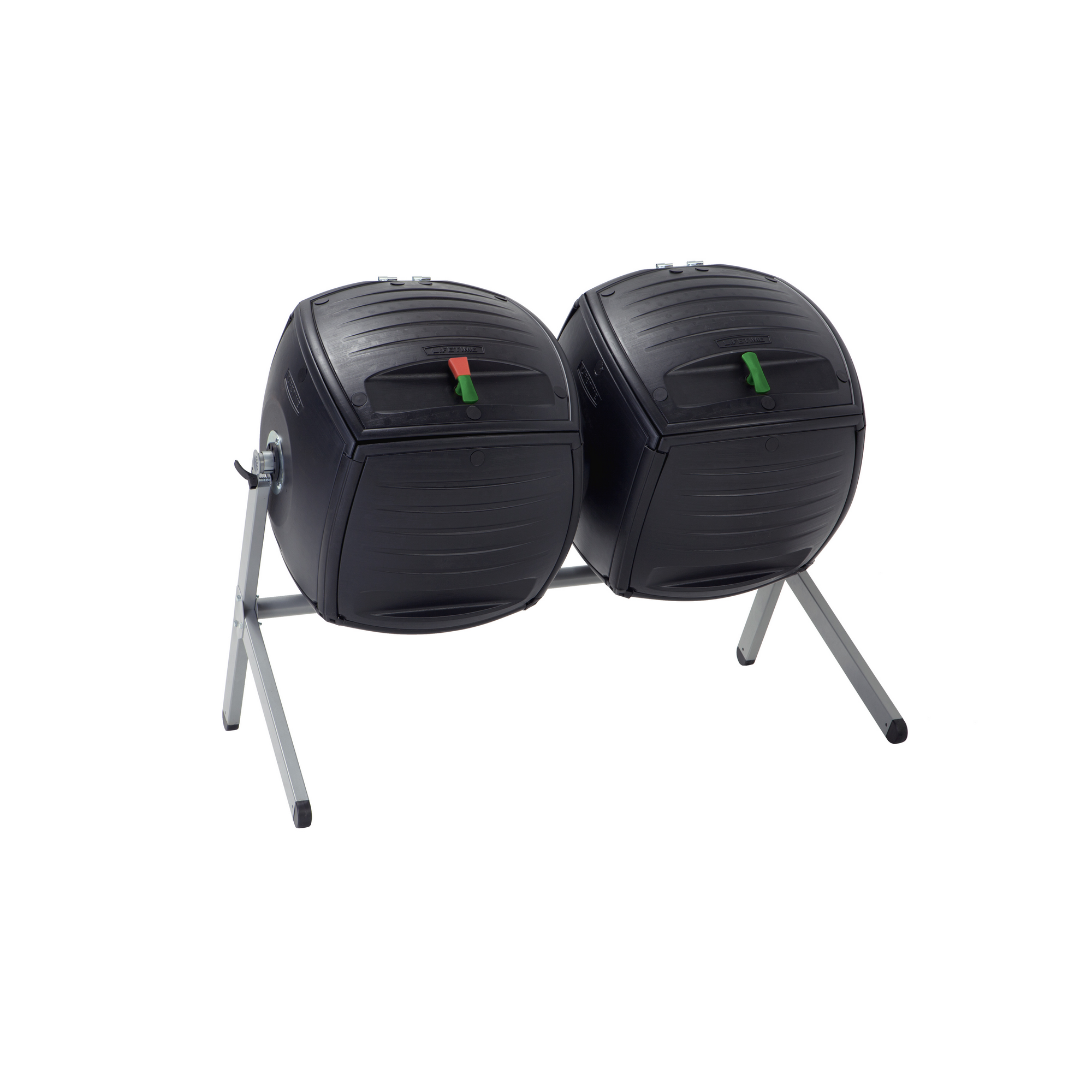 Doppelkomposter 'Kompost-Zwilling' schwarz 143,5 x 110,4 x 79,4 cm 380 l